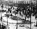 Crater of a Zeppelin bomb in Paris, 1916