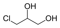 Structuurformule van 3-chloor-1,2-propaandiol