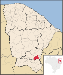 Lavras da Mangabeira – Mappa