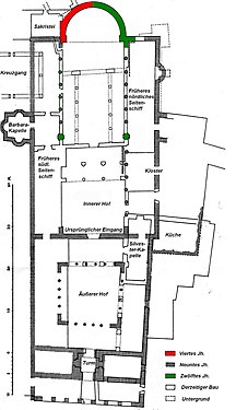 Plan over Santi Quattro Coronati.