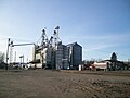 Grain storage and rail line