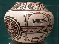 Zuni olla, 19th century, at Stanford University