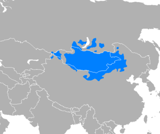 Map of Mongolian Speakers in Asia.