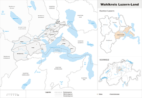 Karte von Wahlkreis Luzern-Land