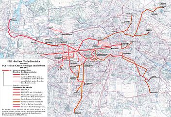 Streckennetz der Berlin-Charlottenburger Straßenbahn