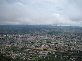 De stad Lubango in Zuidwest-Angola.