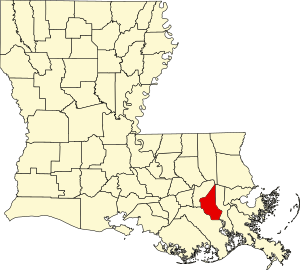 Map of Louisiana highlighting St. Charles Parish