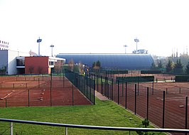 Tennisvelden op het terrein van het voormalige stadion