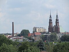 Die Kathedrale im Oppelner Stadtbild