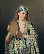 "Def Çalan Saraylı Kadın", Pierre Désiré Guillemet, 1875.