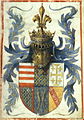 Wappen von René d’Anjou in den Heures Egerton, f.4v.