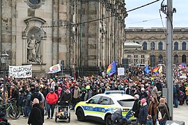 „Wir sind die Brandmauer“ in Dresden am 3. Februar 2024