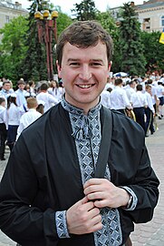 Ukrainian politician in a vyshyvanka