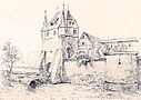 Esslinger Tor mit Bastion: erbaut im 13. Jh., abgerissen im 19. Jh.