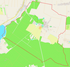 Mapa konturowa Białaczewa, blisko centrum na prawo u góry znajduje się punkt z opisem „Białaczów”