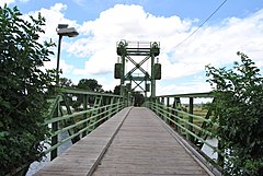 Hubbrücke in Stahlfachwerkkonstruktion, erbaut 1931–1932