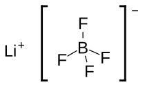 Structuurformule van lithiumtetrafluorboraat