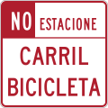 R7-9 No parking bike lane