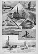 South Pass Light as shown in Harper's Weekly, February 1884