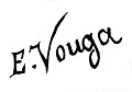 Signatur von Emilie Vouga-Pradez