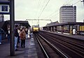 De toren was ook goed zichtbaar vanaf het voormalige Station Rotterdam Blaak in 1990.