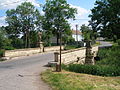 Straßenbrücke mit Statue von Johannes von Nepomuk