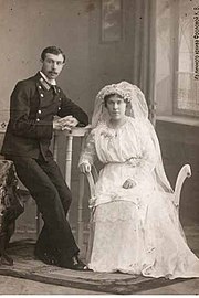 New Hieromartyr Constantine Bogoyavlensky, with his wife Raisa.