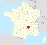 Lage des Departements Haute-Loire in Frankreich