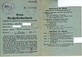 Kleiderkarte von 1942, Vorderseite