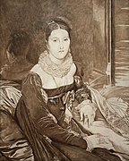 à ne pas confondre avec: Portrait de Mme de Senonnes - Copie en grisaille d'après Ingres 