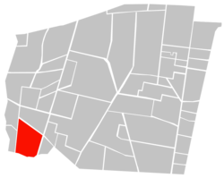 Location of San José Insurgentes (in red) within Benito Juárez borough