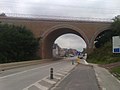 Die Eisenbahnbrücke von Erpe über den Oudenaardsesteenweg