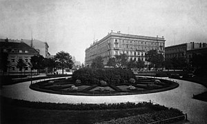 Wilhelmplatz and Kaiserhof hotel, 1886