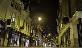 Zwanestraat bij avond