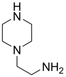 Skeletal formula of aminoethylpiperazine