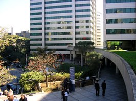 Kantoor van de bank in de stad São Paulo