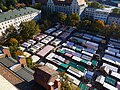 Blick vom Turm der Mariahilfkirche auf den Geschirrmarkt (Blickrichtung Süden)…