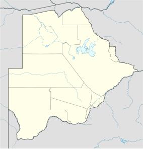 Map showing the location of Khama Rhino Sanctuary