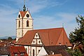 Kreuzdach eines Kirchturmhelms mit Dachreiter (St. Peter, Endingen)