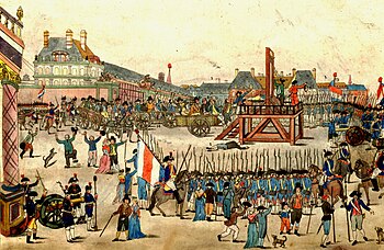 Die Hinrichtung Robespierres und seiner Anhänger