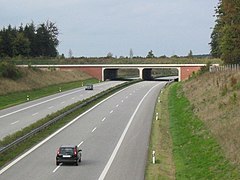 Most Grünbrücke na A14 w Schwerinie