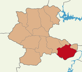 Map showing Pütürge District in Malatya Province