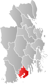 Tjølling within Vestfold