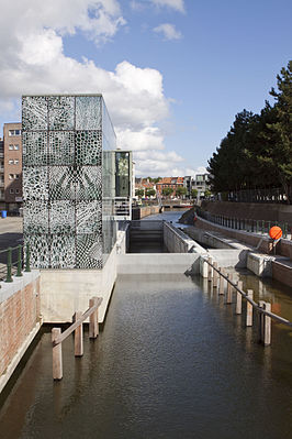 De Scaldissluis aan de Nederschelde in september 2012