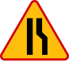 A-12b "road narrows — on the right"