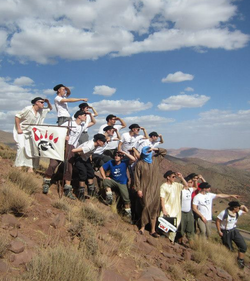 Pirum speider over de Marokkanske vidder på deres Afrika-turné i 2012.