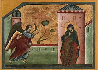 Ευαγγελισμός της Θεοτόκου, 1262-1279, Μουσείο Τέχνης του Πανεπιστημίου του Πρίνστον
