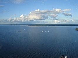 Näsijärvi gezien vanuit de Näsinneula toren