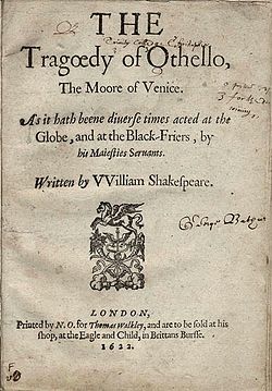 Az Othello 1622-es kiadása