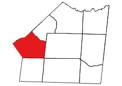 Location of Sandy Ridge Township in Union County